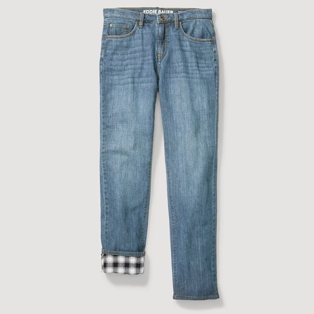 Women’s Eddie Bauer Boyfriend Relaxed Flannel-Lined Jeans